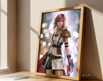 Lightning Final Fantasy Wall Art, FF13 Heroine, Claire Farron