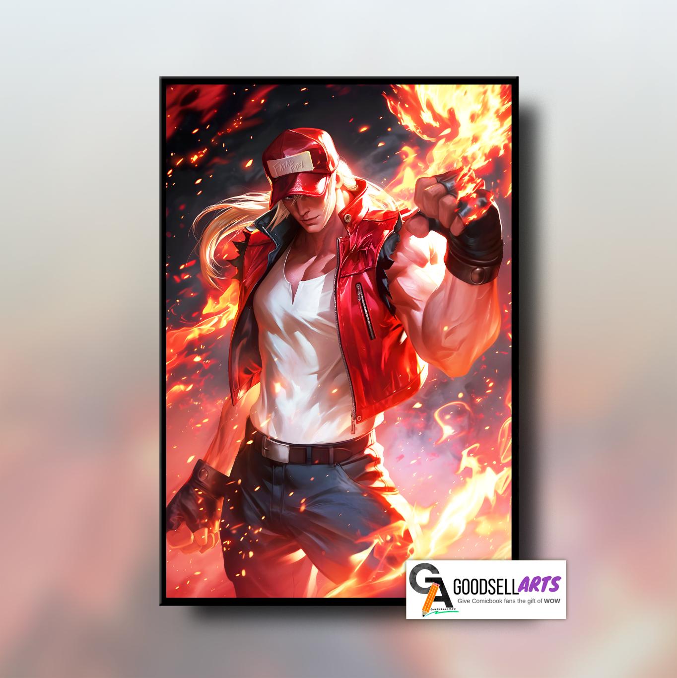 Terry Bogard Poster Print, King of Fighters Poster, Fatal Fury