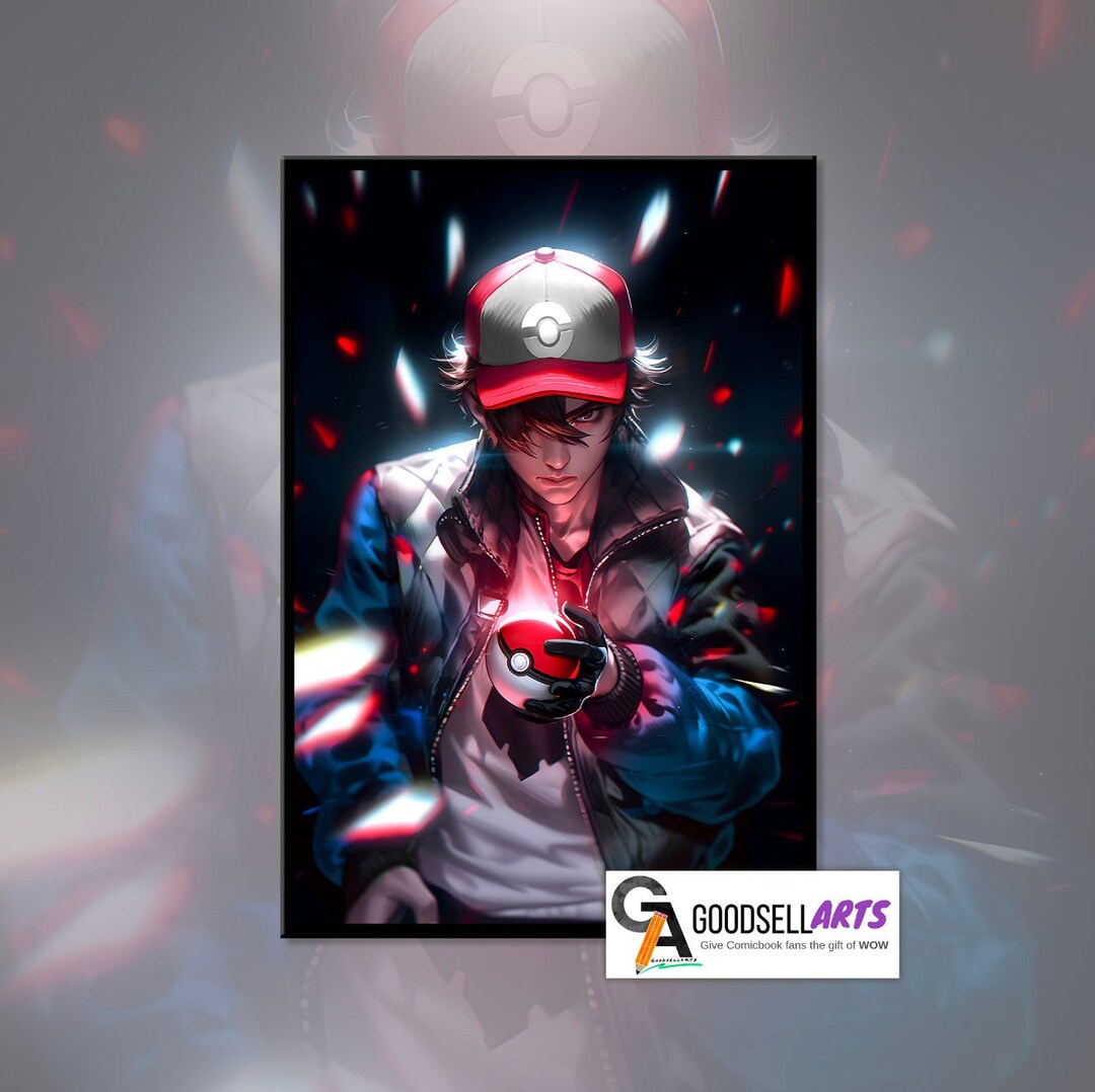 Ash Ketchum Poster Trainer Ash Wall Art Gaming Poster Video Game Wall ...