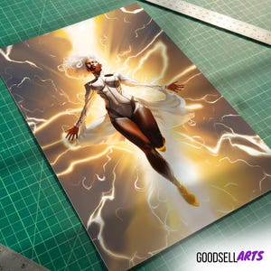 Storm Art Print | X-Men Wall Art | Marvel Rivals Poster | Ororo Munroe Print | X-Men 97 Fan Gift | Mutant Decor | Superhero Wall Art bild 9