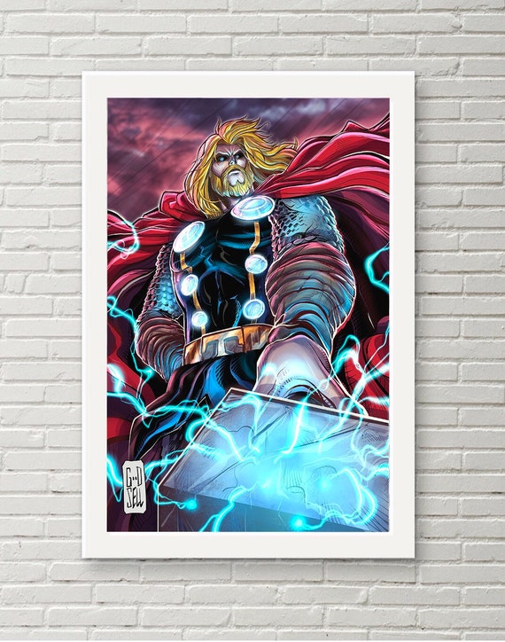 NEW Marvel Avengers Thor Stormbreaker Art Poster 11x17 13x19