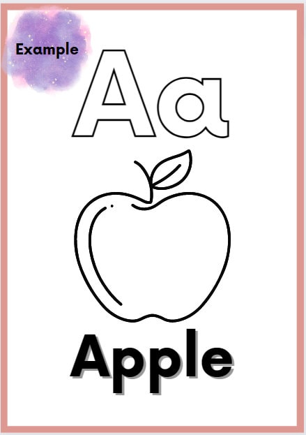 Alphabet Coloring Pages A-Z Digital Download PDF Printable Pages | ABC