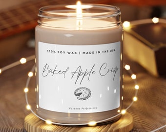 Baked Apple Pie Candle Scent | Apple Pie | Perfect Gift | Birthday Gifts | Home Warming Gift | Scented Soy Candle, 9oz