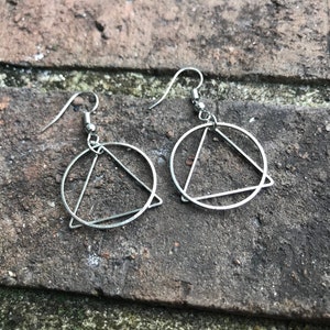 Sobriety Earrings * AA Earrings * Sponsor Sponsee Christmas Gift Present * Sober Anniversary Gift * Sobriety Recovery Gift * 12 Twelve Step