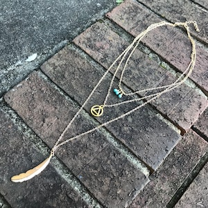 AA or NA Sobriety Necklace Gold 3 * Sponsor Sponsee Christmas Gift Present * Sober Anniversary Gift * Recovery Gift * 12 Twelve Step Jewelry
