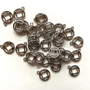 NA Charms Silber Gold Kupfer Bronze - Narkose Anonym NA Perlen Anhänger - Sobriety Recovery Schmuckherstellung Handwerk - Sponsee Sponsee