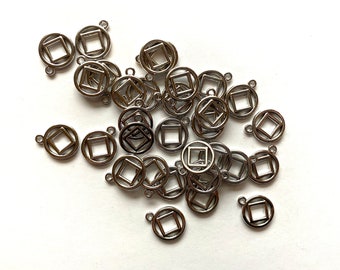 NA Charms Silber Gold Kupfer Bronze - Narcoics Anonymous NA Beads Anhänger - Sobriety Erholung Schmuckherstellung Crafting - Pate Sponsee