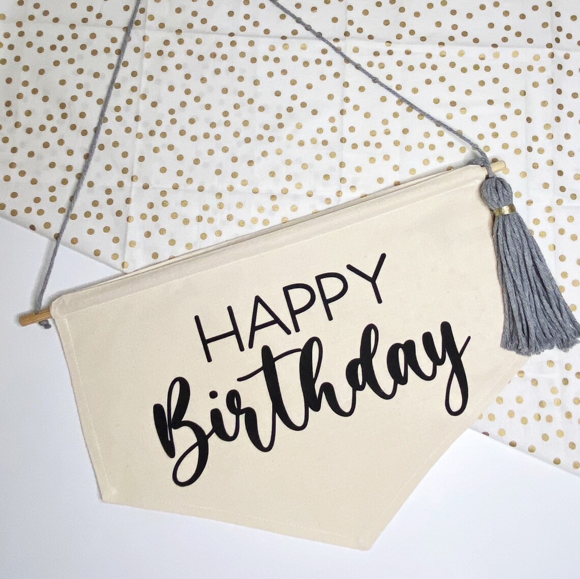 Birthday Decorative Flag. Celebration Decor. Happy Birthday Etsy