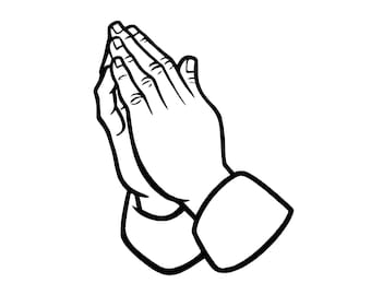 Praying Hands Cut SVG EPS DXF