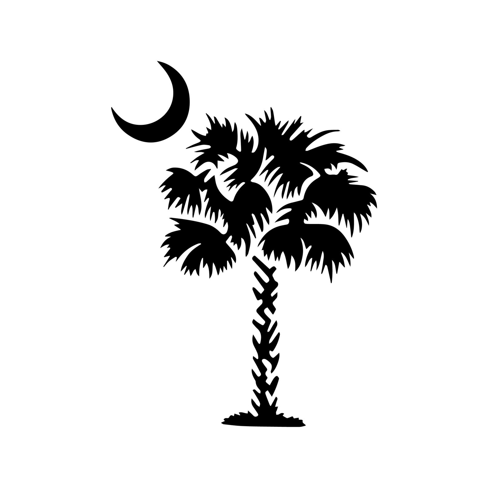 South Carolina Palm &amp; Moon Vinyl Decal - Etsy.de
