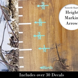 Every Age Milestone Growth Chart Markers for Growth Charts | Simply Complete Collection| Height Marking Arrows, Growth Chart Decals