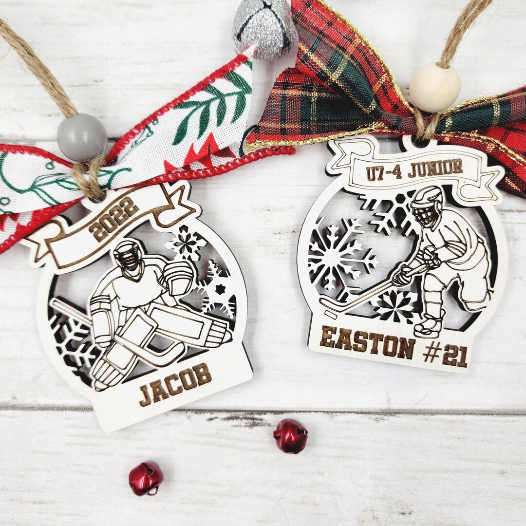 2023 Personalized Hockey Ornament Custom Christmas Ornament Etsy Canada