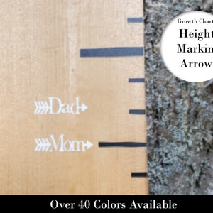 Mom and Dad Classic Arrows for Wooden Growth Charts - Family Growth Chart - Farmhouse - Height Ruler - Baby Shower - Height Markers - Canada