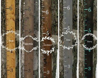 40.00 Customized Classic Wooden Growth Charts | Glitter-Solid-Lumberjack- Camo - Height Ruler - Canada - Growth Chart Ruler - Nursery