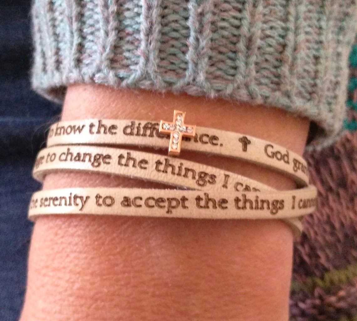 Footprints in the Sand Bracelet Inspirational Leather Wrap Etsy