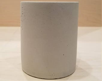 Cylindrical Concrete Planter