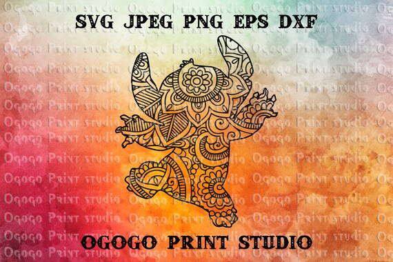 Download Mandala style Stitch SVG Zentangle SVG Doodle Lilo & | Etsy