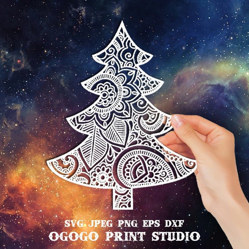Download Silhouette Plasma Water Jet Cnc Vector Files Christmas Svg Zentangle Svg Mandala Style Christmas Tree Svg Laser Cut Cricut Cut Files Templates Craft Supplies Tools Delage Com Br