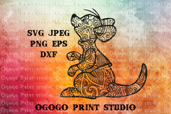 Download Mandala style Kangaroo SVG Zentangle Svg Winnie the pooh ...