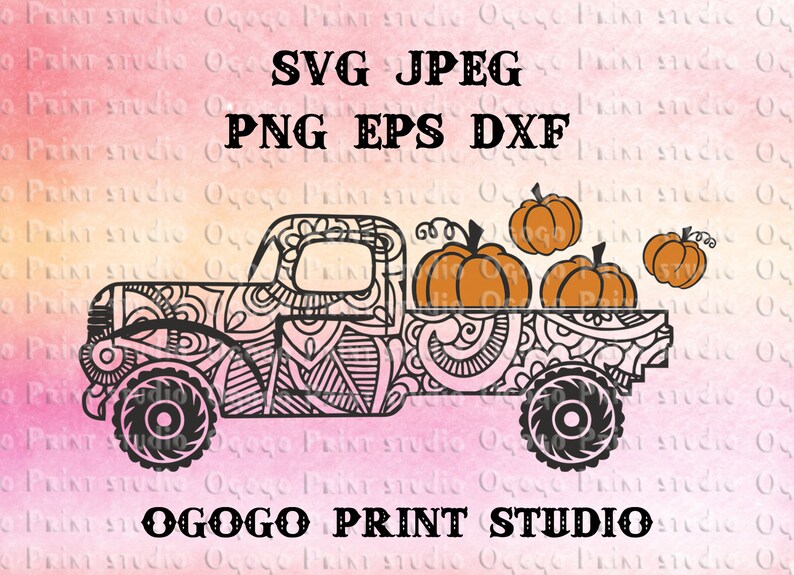 Download Stencils Templates Halloween Svg Mandala Style Truck Svg Zentangle Svg Silhouette Cameo Pumpkin Svg Boho Svg Doodle Svg Cricut Cut Files Fall Svg Craft Supplies Tools