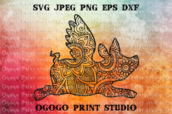 Download Flying Pig svg Hippie SVG Zentangle SVG Clipart Png ...
