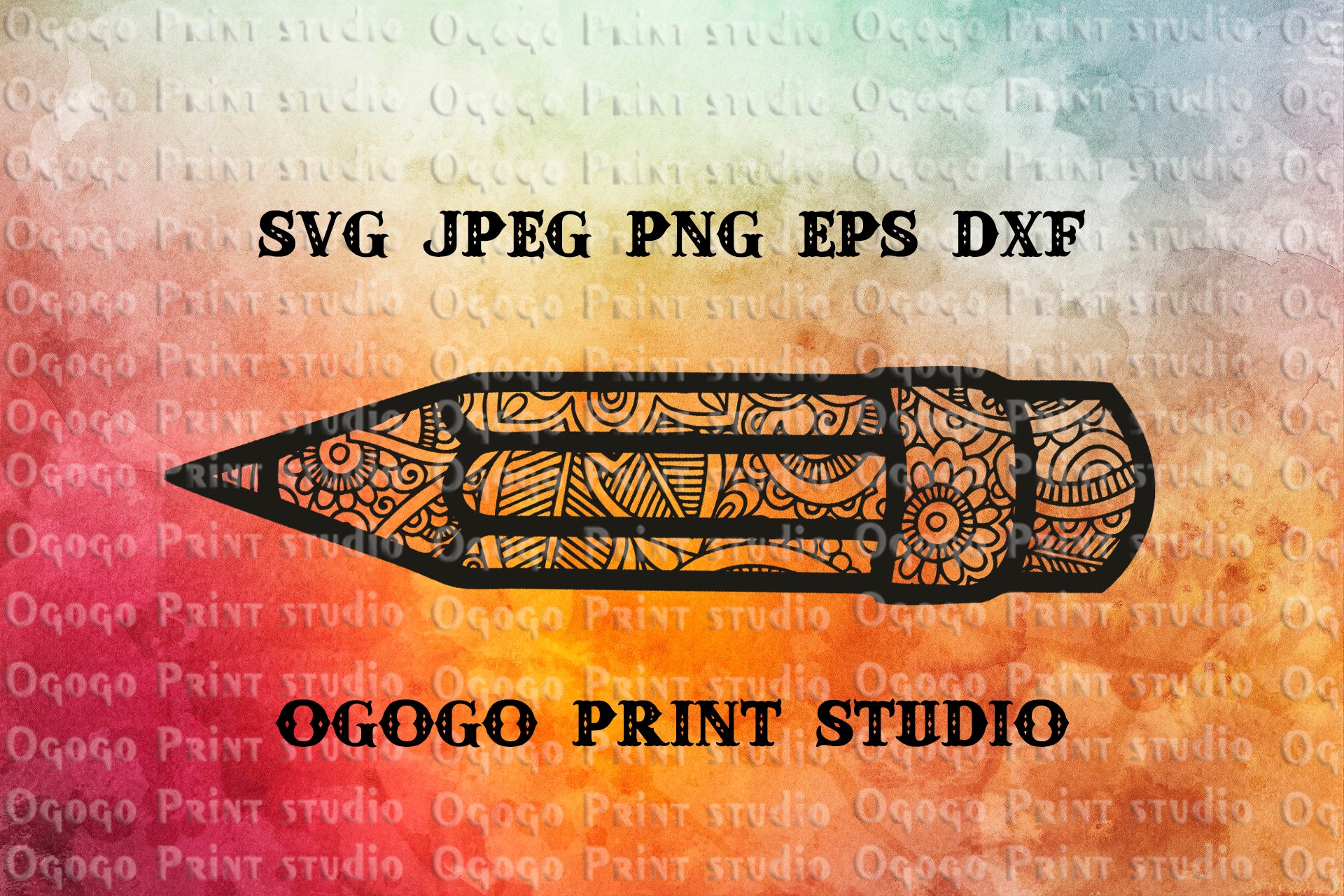 Pencil SVG Zentangle SVG 100 Days School Teacher Svg Mandala Etsy