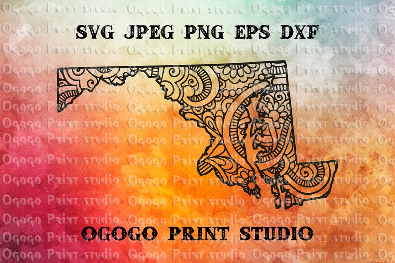 Download Templates Boho Svg Home Mandala Svg Laser Cut Silhouette Vector Graphic Cricut Cut Files Cnc Plasma Maryland Svg Zentangle Svg Paper Cutting Materials