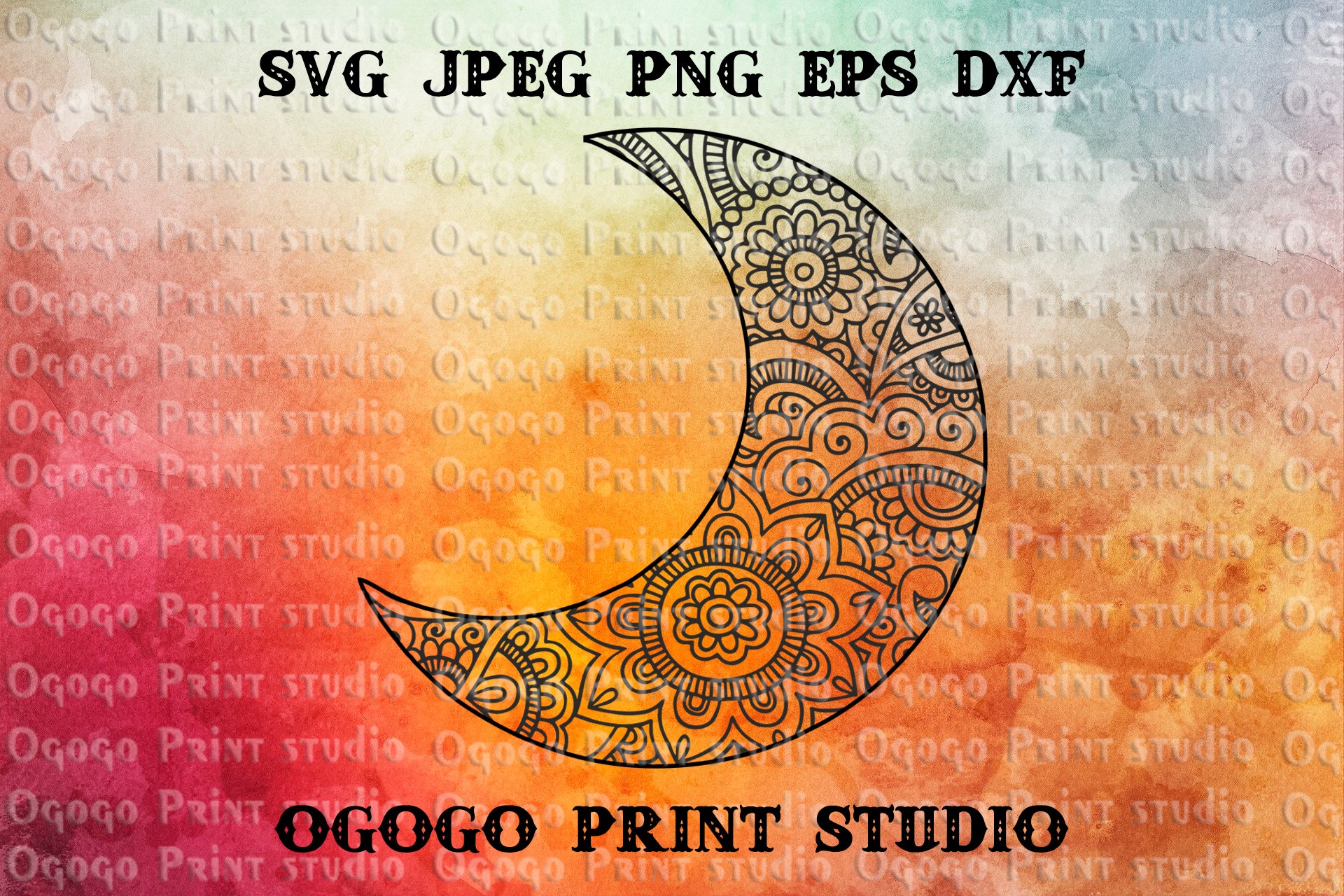Free Free Mandala Moon Svg 165 SVG PNG EPS DXF File