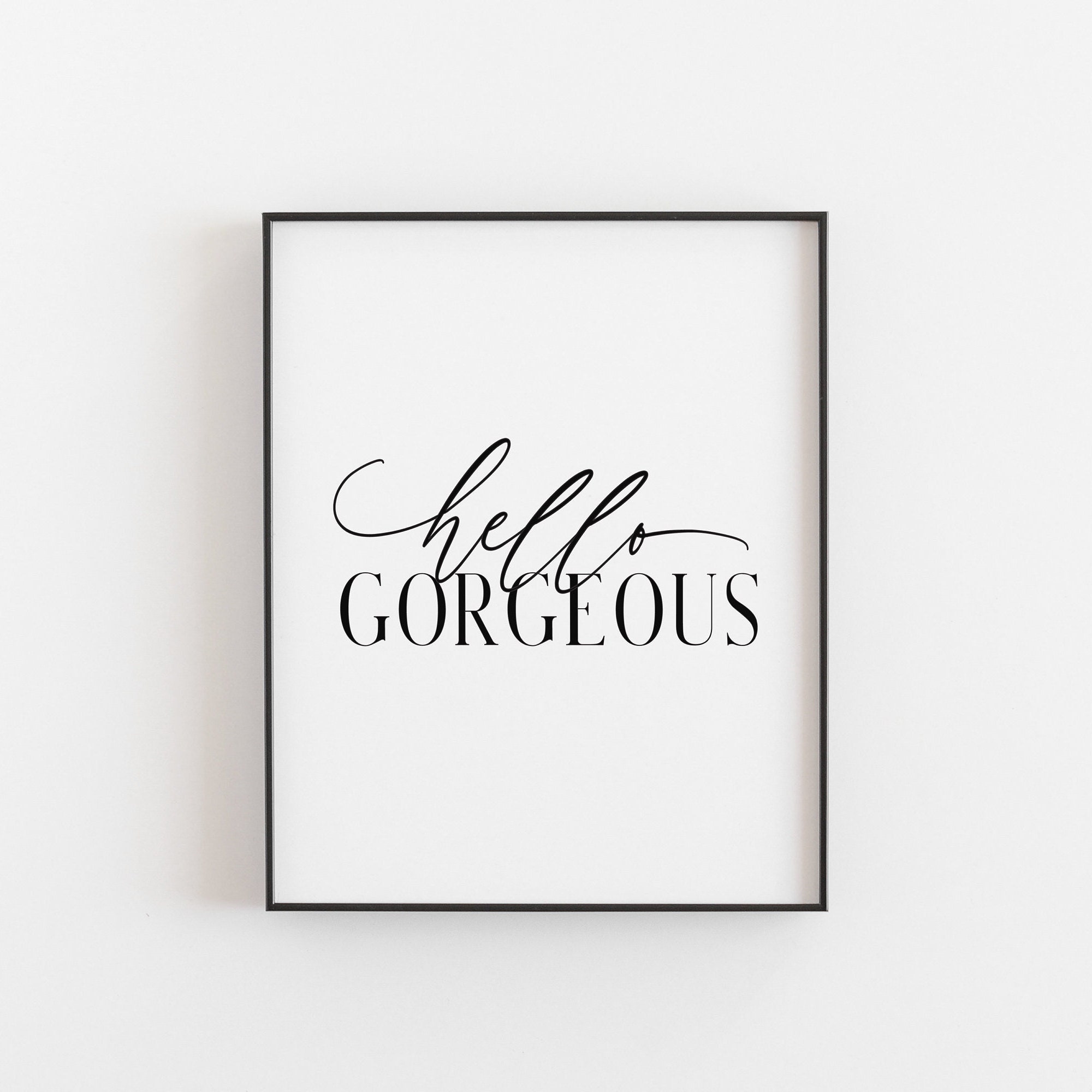 Hello Sign Vanity Print Girly Wall Art Office Printable Etsy