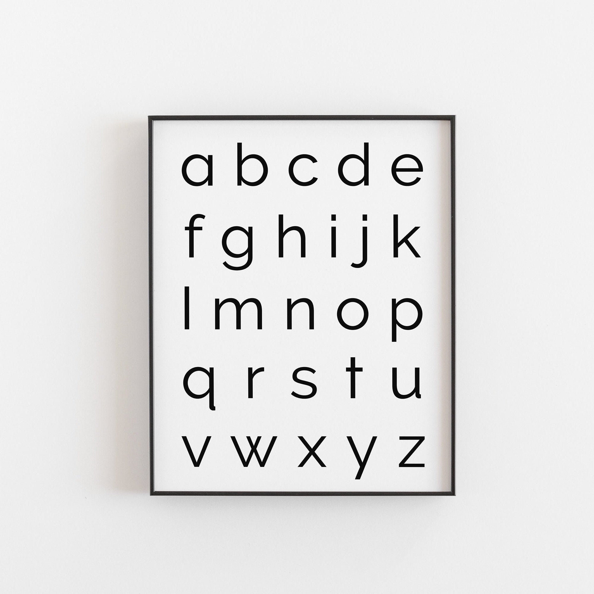 Modern Abc Print Lowercase Abc Poster Alphabet Printable Etsy