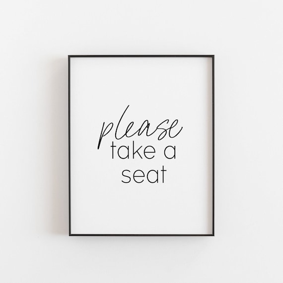 Por favor tome asiento imprimible / Letrero de baño / Arte de Etsy España
