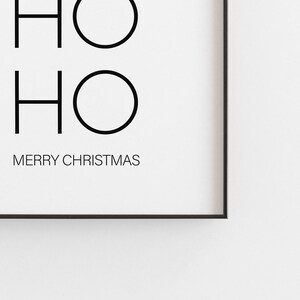 Ho Ho Ho Printable Wall Art | Minimalist Typography Poster Print ...
