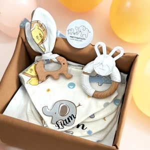 Personalisierter Baby-Geschenkkorb Benutzerdefiniertes Geschenk für neue Eltern-Baby-Dusche-Geschenk