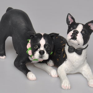 Personalized Pet Cake Topper: Custom Dog Figurine, Anniversary, Wedding, Birthday