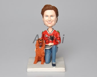 Boy friend Birthday  gift raduation souvenir Anniversary gift Promotional gift Christmas bobblehead Custom  Birthday bobble head with dog