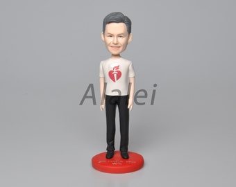 Custom Bobblehead, Personalized Figurine Cake Topper, Birthday Gift