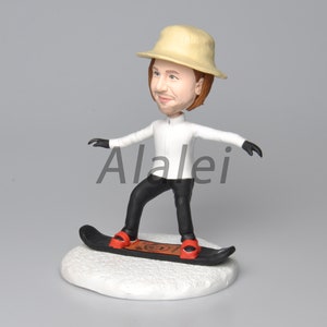 Sled caketopper Custom Bobblehead Sled bobblehead,  Custom Bobblehead, Boyfriend birthday present,Snow theme bobblehead ,gift for boyfriend