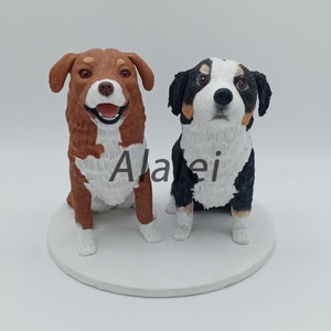 Dog wedding caketopper,Personalized custom petsPets Birthday,cat caketopper Miniature, Anniversary pet,pets topper,christmas topper souvenir image 3