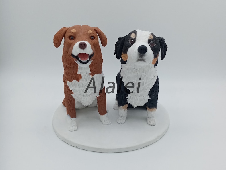 Dog wedding caketopper,Personalized custom petsPets Birthday,cat caketopper Miniature, Anniversary pet,pets topper,christmas topper souvenir image 3