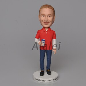 Single Custom Bobbleheads Personalized Bobbehead,  Brithday Gift, Bridesmaid Bobblehead, Custom Cake Toppers Christmas present