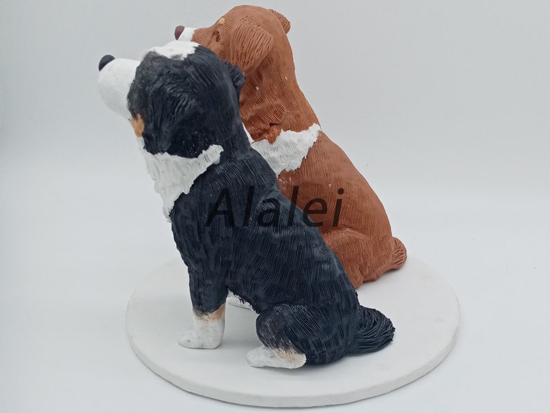 Dog wedding caketopper,Personalized custom petsPets Birthday,cat caketopper Miniature, Anniversary pet,pets topper,christmas topper souvenir image 4