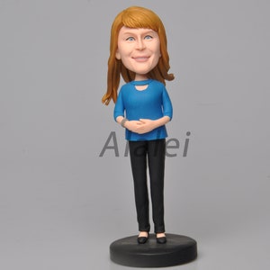 Single Custom Bobbleheads Personalized Bobbehead, Mother Brithday Gift, Bridesmaid Bobblehead, Custom Cake Toppers Christmas present