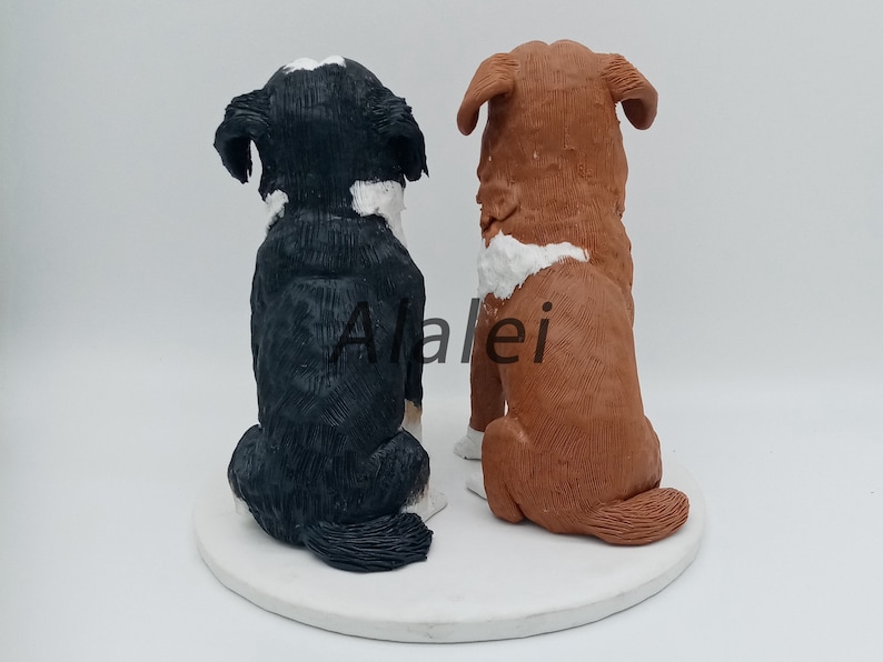 Dog wedding caketopper,Personalized custom petsPets Birthday,cat caketopper Miniature, Anniversary pet,pets topper,christmas topper souvenir image 5