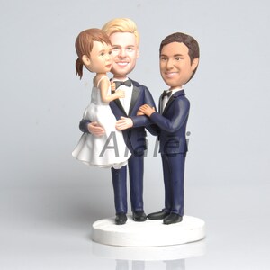 Custom Wedding Cake Topper: Personalized Bobblehead Figurine