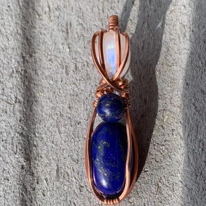 Lapis Lazuli & moonstone pendant