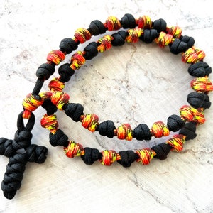 Burning Bush Double Rope #550 Paracord Prayer Rope Chotki 50 Barrel Knots.