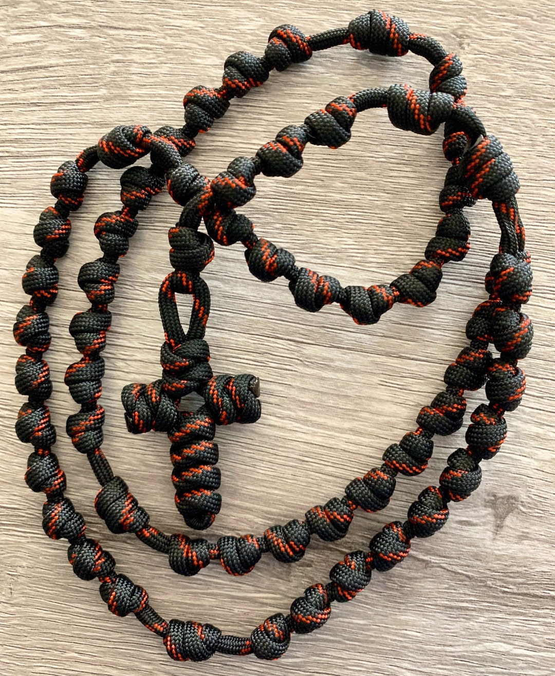 Black W/red Lines Knotted Catholic Rosary Rope for the Minimalist. All ...