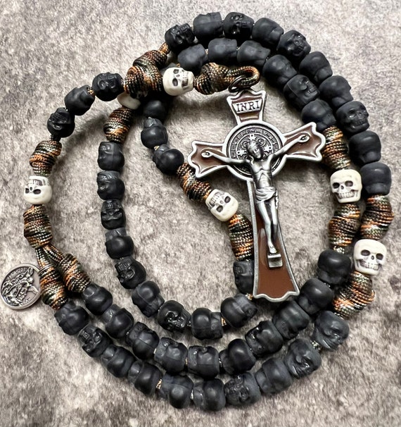アクセサリー FUGA Rosario Cross Stone Necklace Scull Pulu Skull