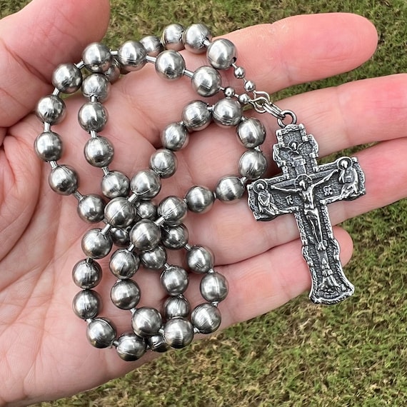 All Stainless Steel Ball Chain Prayer Beads With Beautiful Solid