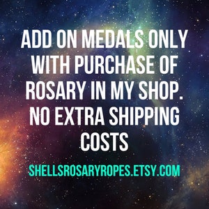 With Purchase of Rosary Only in my Shop. Additional Add on Saint Medals No extra shipping costs image 1